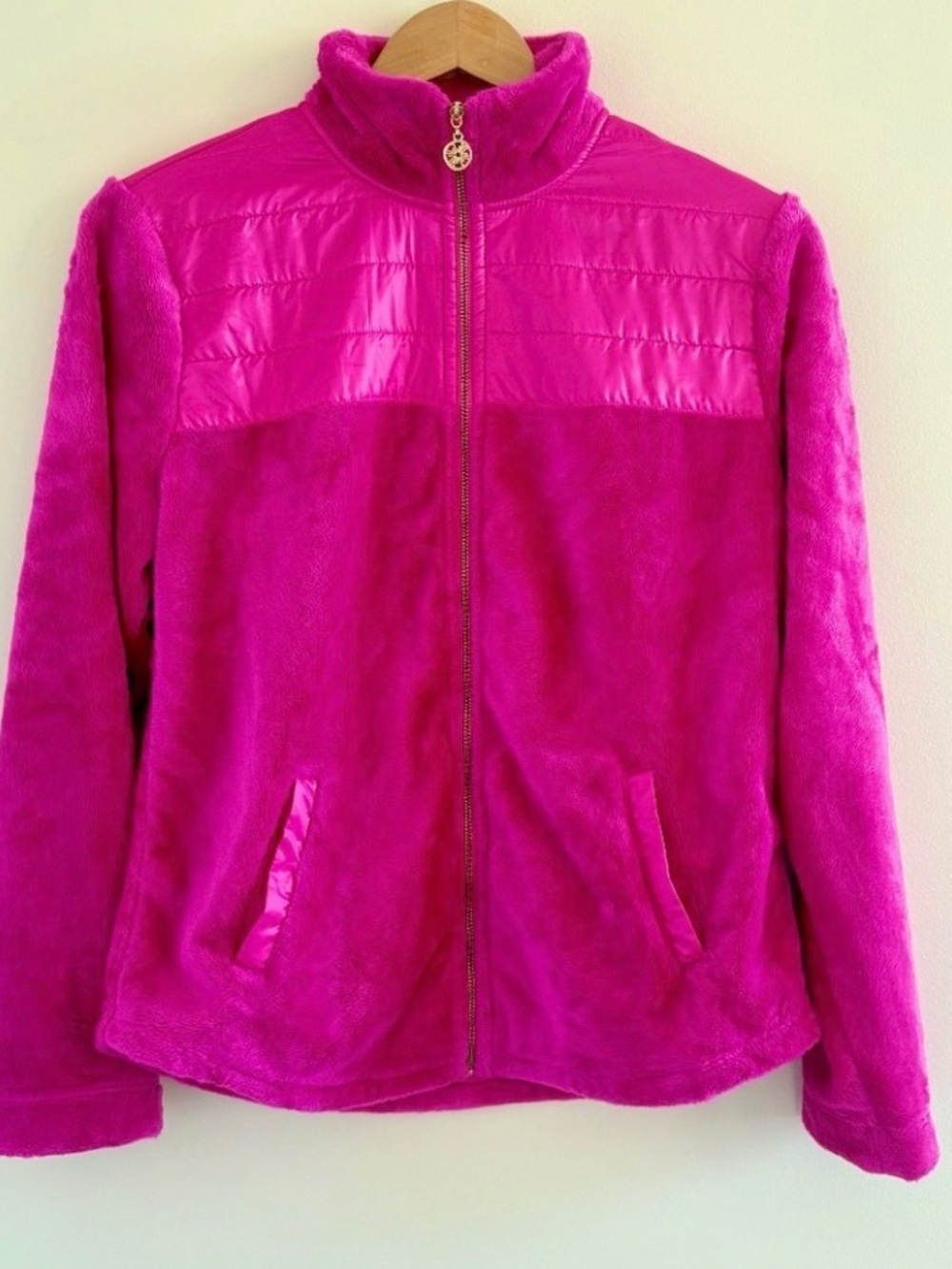 Lilly Pulitzer Women's Plush Full-Zip Jacket in Hot Pink